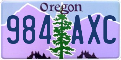 OR license plate 984AXC
