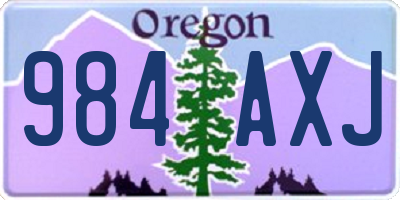 OR license plate 984AXJ