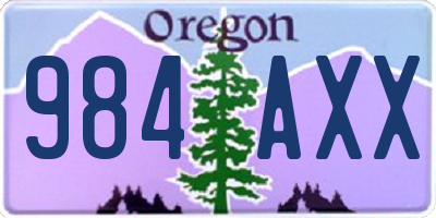 OR license plate 984AXX