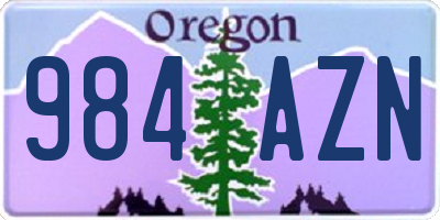 OR license plate 984AZN