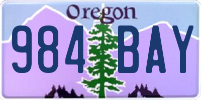 OR license plate 984BAY