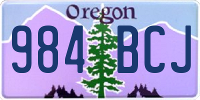 OR license plate 984BCJ