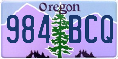 OR license plate 984BCQ