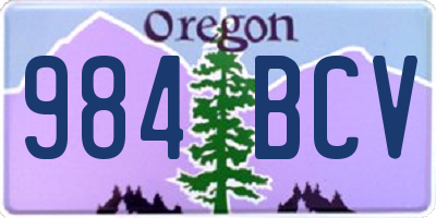 OR license plate 984BCV