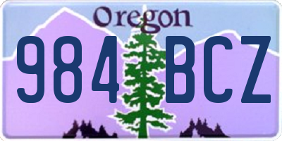 OR license plate 984BCZ