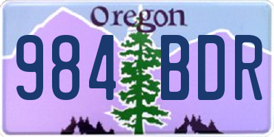 OR license plate 984BDR