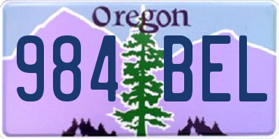 OR license plate 984BEL