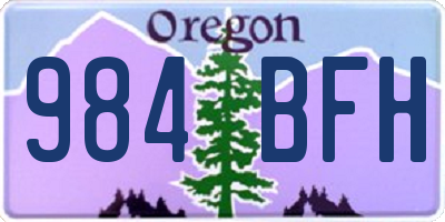 OR license plate 984BFH