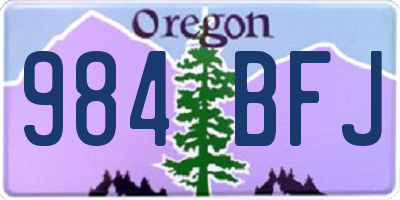 OR license plate 984BFJ