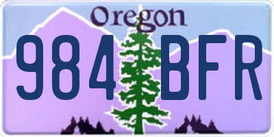 OR license plate 984BFR