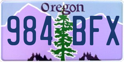 OR license plate 984BFX