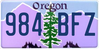 OR license plate 984BFZ