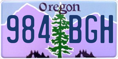 OR license plate 984BGH