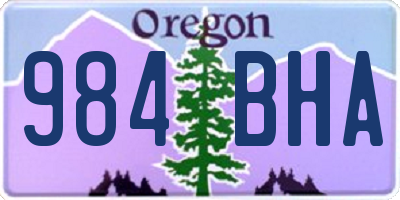 OR license plate 984BHA