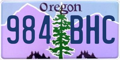 OR license plate 984BHC