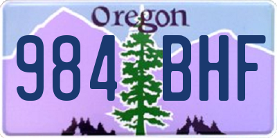 OR license plate 984BHF