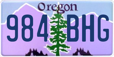 OR license plate 984BHG