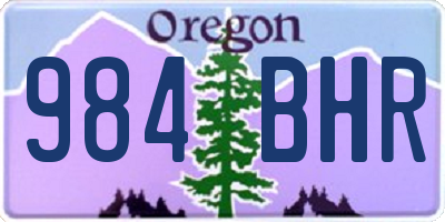 OR license plate 984BHR