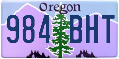 OR license plate 984BHT