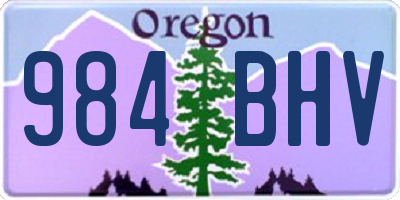 OR license plate 984BHV