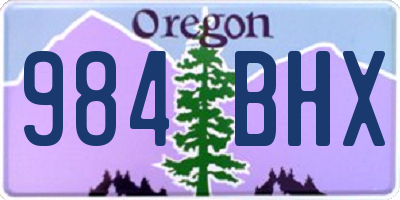 OR license plate 984BHX