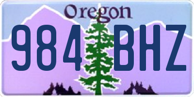 OR license plate 984BHZ