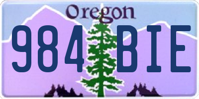 OR license plate 984BIE
