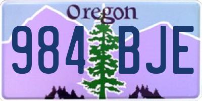 OR license plate 984BJE