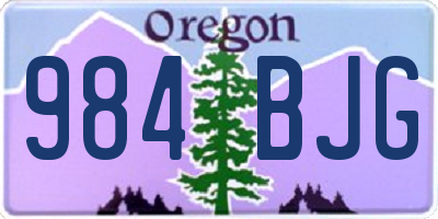 OR license plate 984BJG
