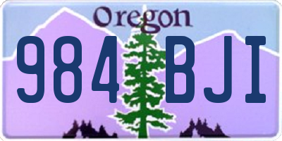 OR license plate 984BJI