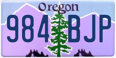 OR license plate 984BJP
