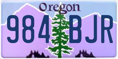 OR license plate 984BJR
