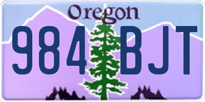 OR license plate 984BJT
