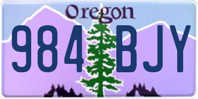 OR license plate 984BJY