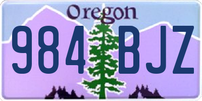 OR license plate 984BJZ