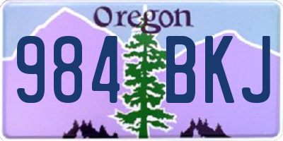 OR license plate 984BKJ