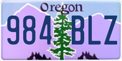 OR license plate 984BLZ