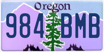 OR license plate 984BMB