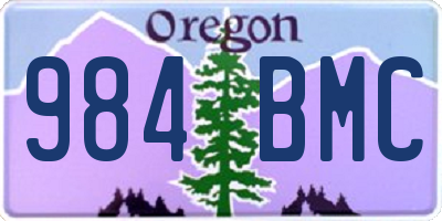 OR license plate 984BMC