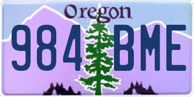 OR license plate 984BME