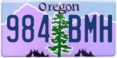 OR license plate 984BMH