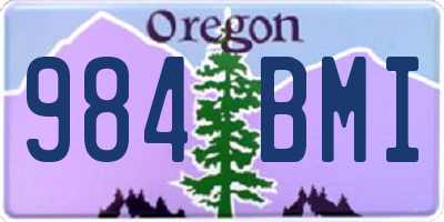 OR license plate 984BMI