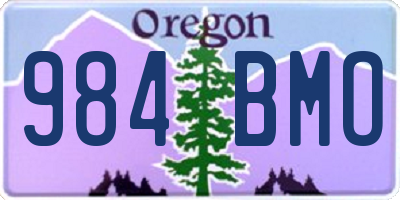 OR license plate 984BMO