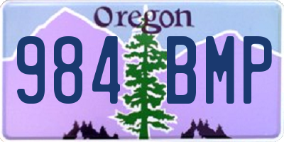 OR license plate 984BMP