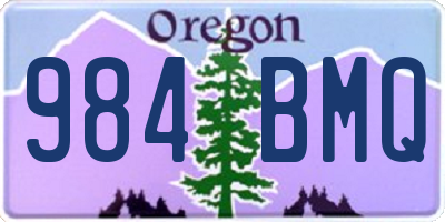 OR license plate 984BMQ