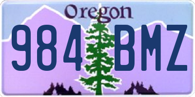 OR license plate 984BMZ