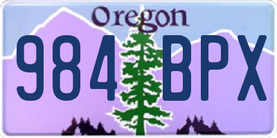 OR license plate 984BPX