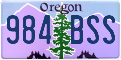 OR license plate 984BSS