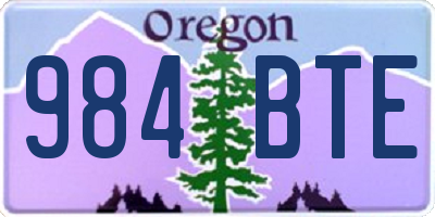 OR license plate 984BTE
