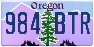 OR license plate 984BTR